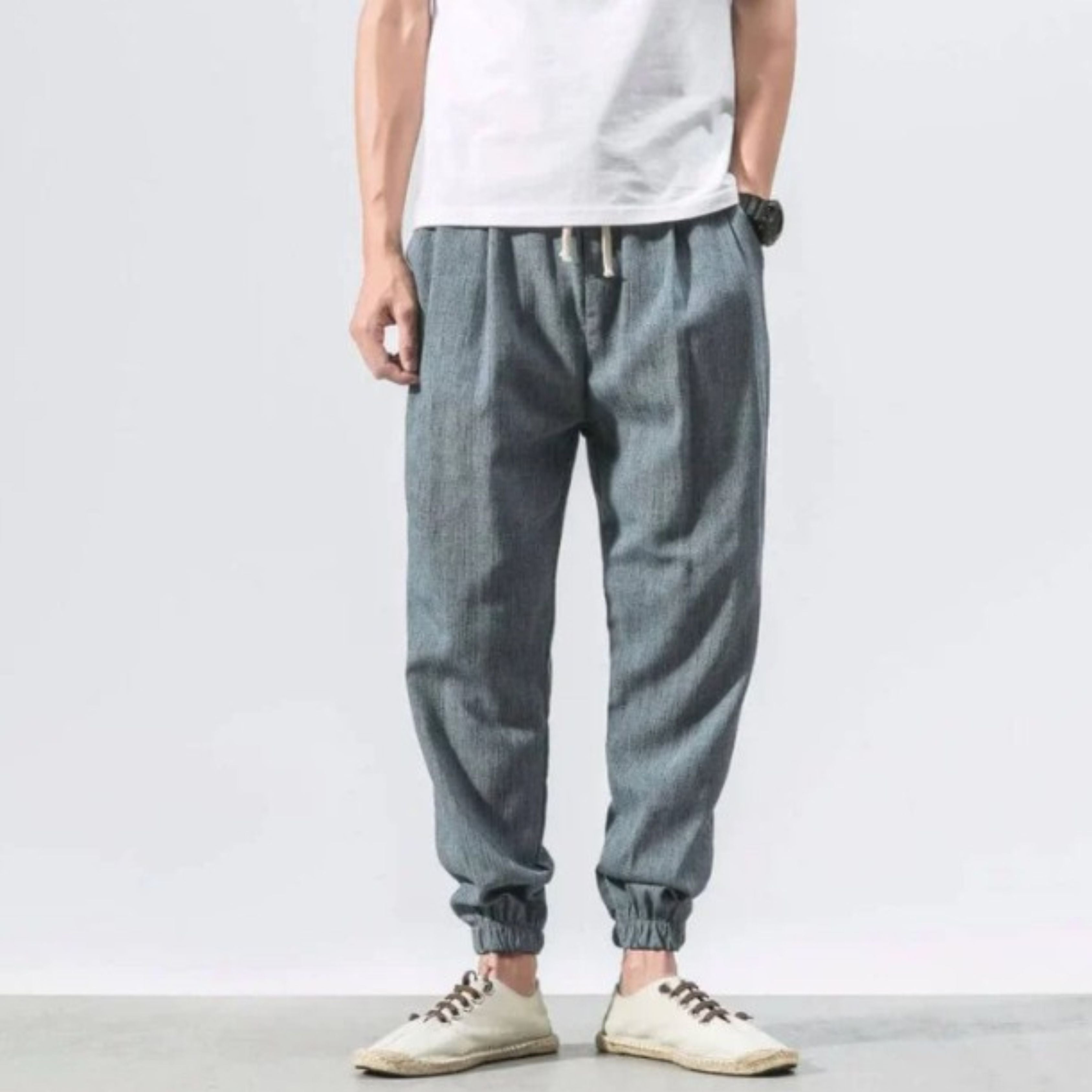 Men's Joggers - Leisure - Lightweight - Drawstring Pants - Men's Pants-Chaps of London-Chaps of London