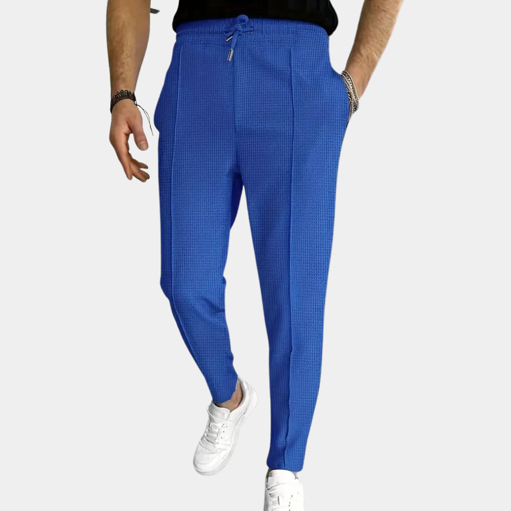 Men's Skinny Sweatpants - Elastic Waist - Slim Fit - Leisure Pants - Men's Pants-Men Winter Pants-Chaps of London-Chaps of London