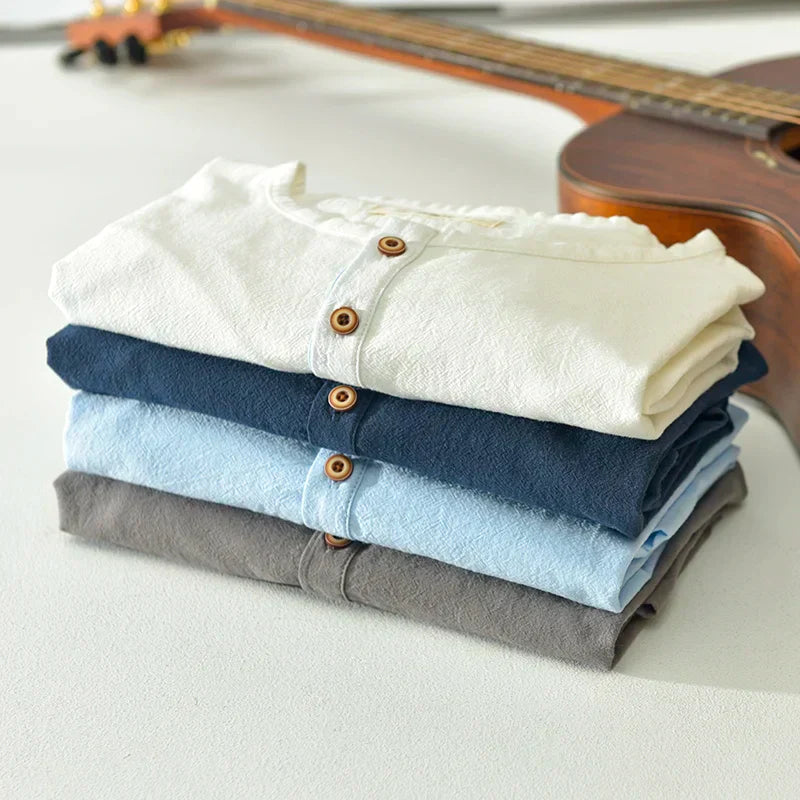 Men's T-Shirt - Lightweight Cotton Linen Short Sleeve T-Shirt-Men's Top-Chaps of London-Chaps of London