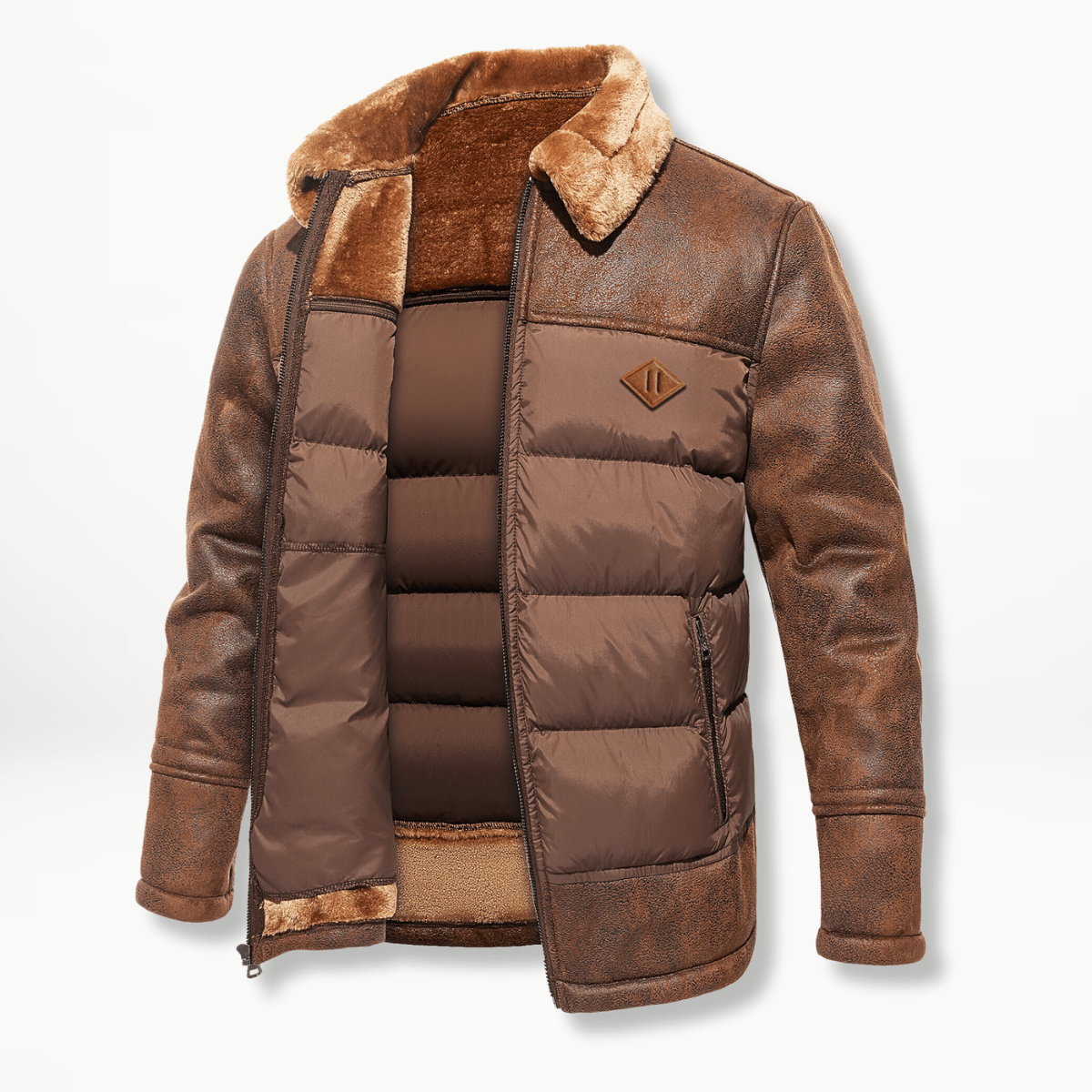 Men's Winter Jacket | Padded | Fur Collar | Puffer Jacket | Down Jacket-Winterjacken-Chaps of London-Chaps of London