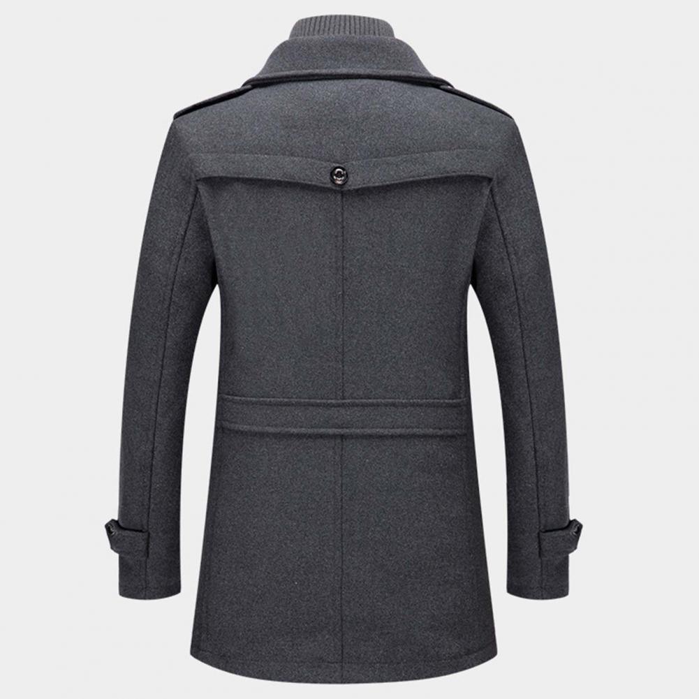 Men's Wool Coat | Single Breasted | Zip-Up | Wool Trech Coat | Male Winter Jackets-Men’s Wool Trench Coat-Chaps of London-Chaps of London