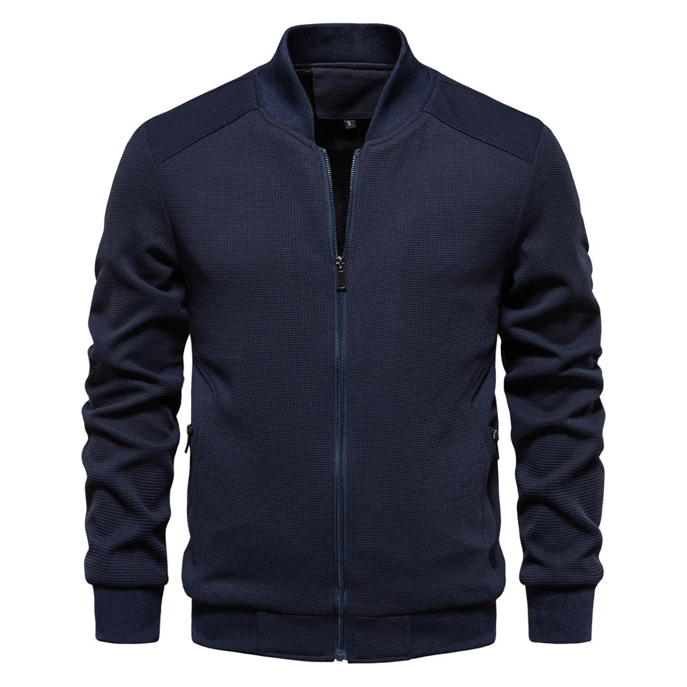 Men's Zip Up Sweatshirt - Casual Full Zip Bomber Sweatshirt Jacket with Pockets-Chaps of London-Chaps of London