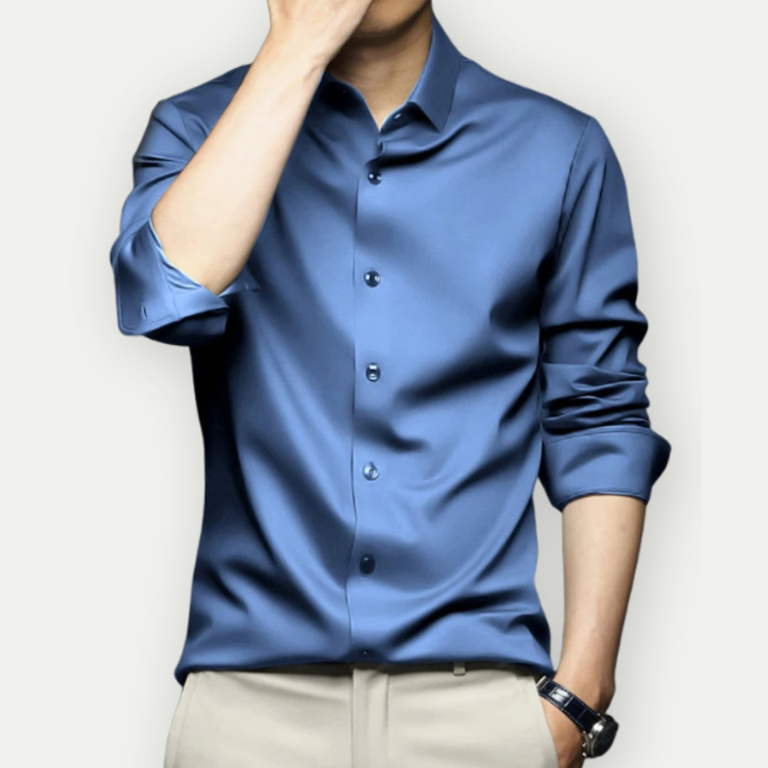 Non Iron Shirt - Anti Wrinkle - Button-Up - Dress Shirt - Men's Shirts-Men's long sleeve top-Chaps of London-Chaps of London