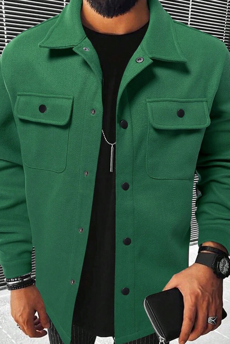 Overshirt - Buttoned - Chest Pockets - Men's Shirt - Shirt Jacket-Jackets-Chaps of London-Chaps of London