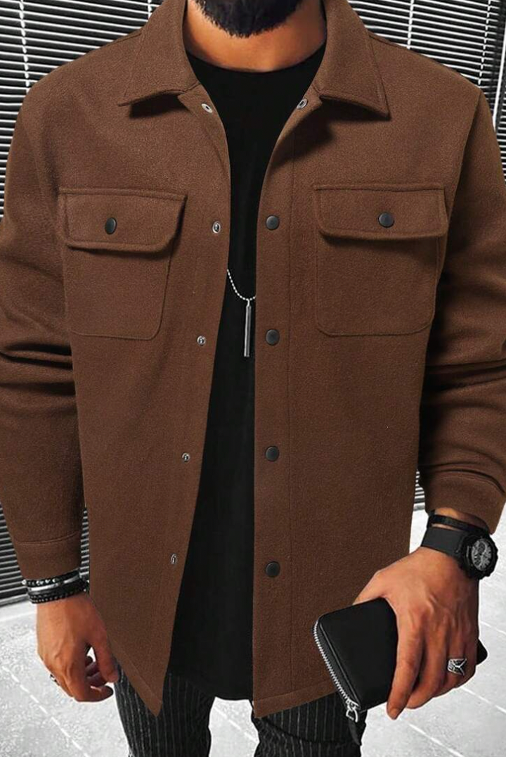 Overshirt - Buttoned - Chest Pockets - Men's Shirt - Shirt Jacket-Jackets-Chaps of London-Chaps of London