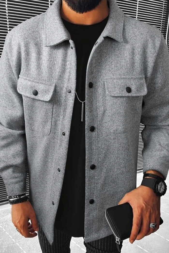 Overshirt - Buttoned - Chest Pockets - Men's Shirt - Shirt Jacket-Jackets-Chaps of London-Chaps of London