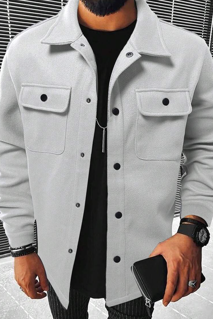 Overshirt - Buttoned - Chest Pockets - Men's Shirt - Shirt Jacket-Jackets-Chaps of London-Chaps of London