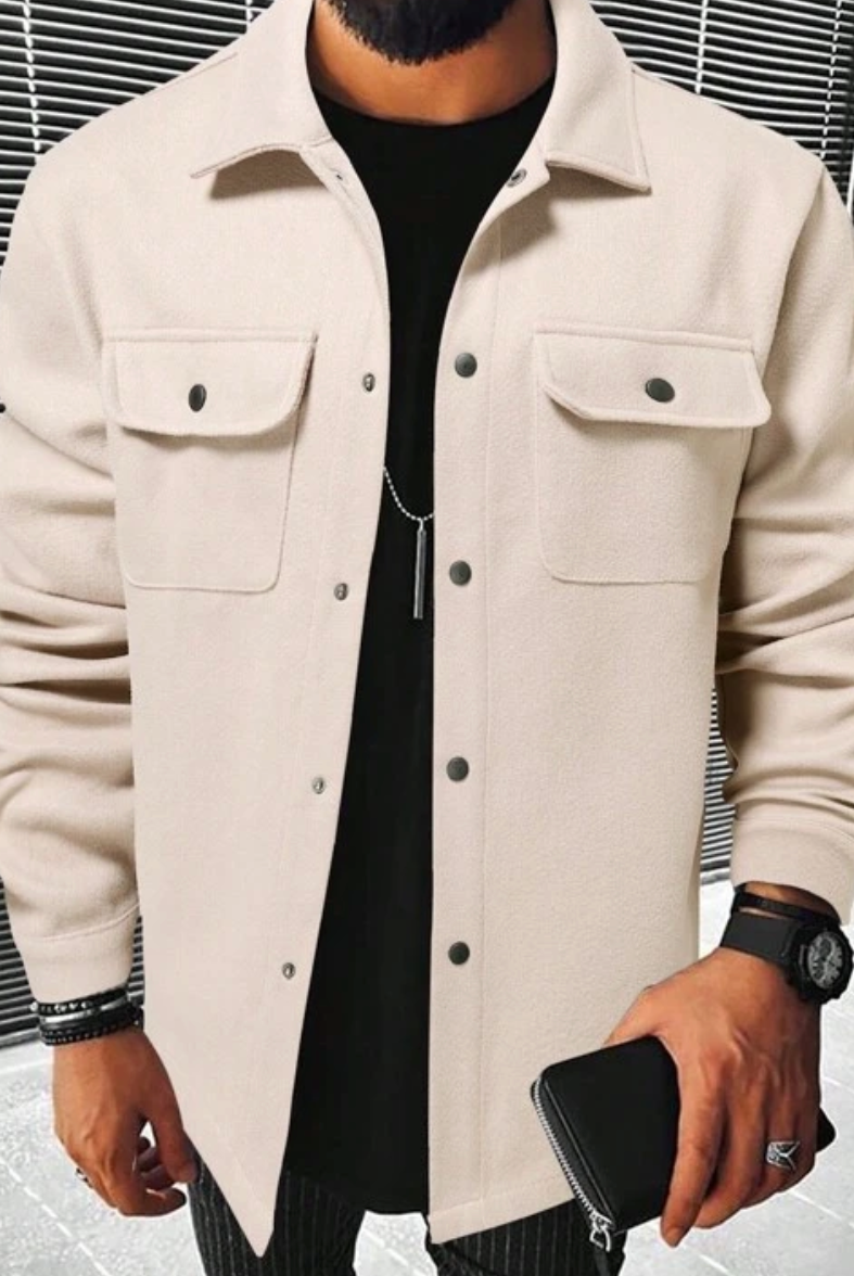 Overshirt - Buttoned - Chest Pockets - Men's Shirt - Shirt Jacket-Jackets-Chaps of London-Chaps of London