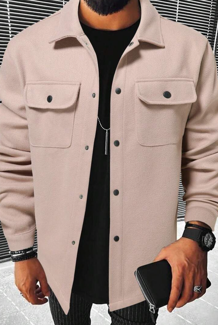 Overshirt - Buttoned - Chest Pockets - Men's Shirt - Shirt Jacket-Jackets-Chaps of London-Chaps of London