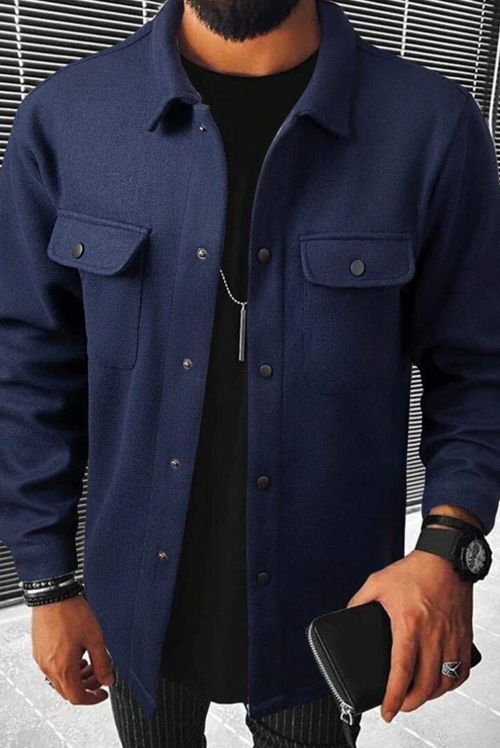 Overshirt - Buttoned - Chest Pockets - Men's Shirt - Shirt Jacket-Jackets-Chaps of London-Chaps of London