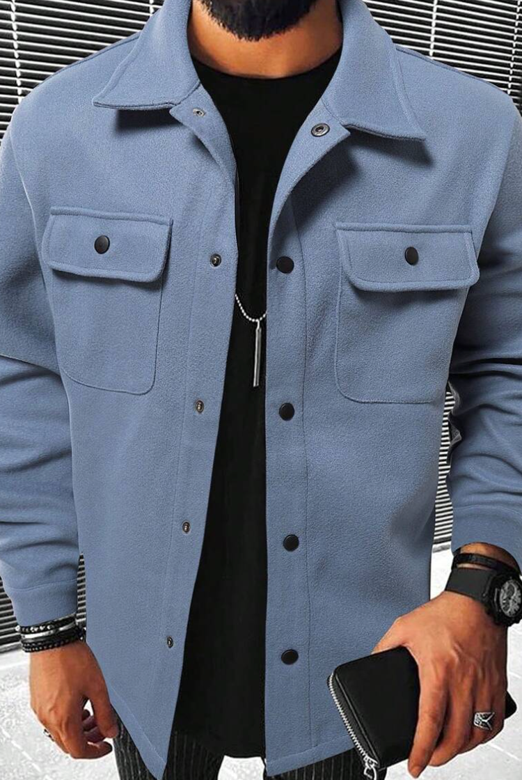 Overshirt - Buttoned - Chest Pockets - Men's Shirt - Shirt Jacket-Jackets-Chaps of London-Chaps of London