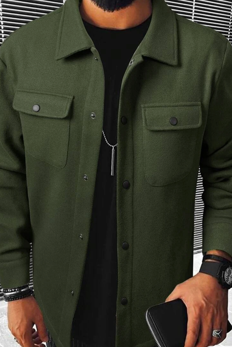 Overshirt - Buttoned - Chest Pockets - Men's Shirt - Shirt Jacket-Jackets-Chaps of London-Chaps of London