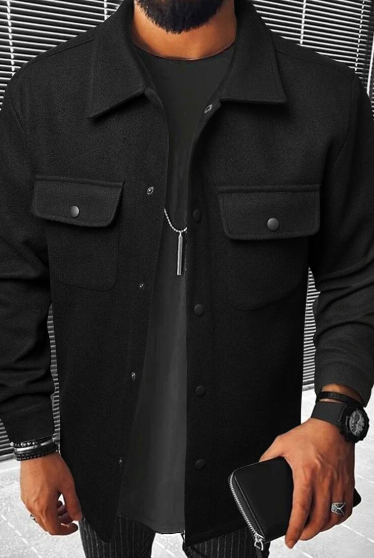 Overshirt - Buttoned - Chest Pockets - Men's Shirt - Shirt Jacket-Jackets-Chaps of London-Chaps of London