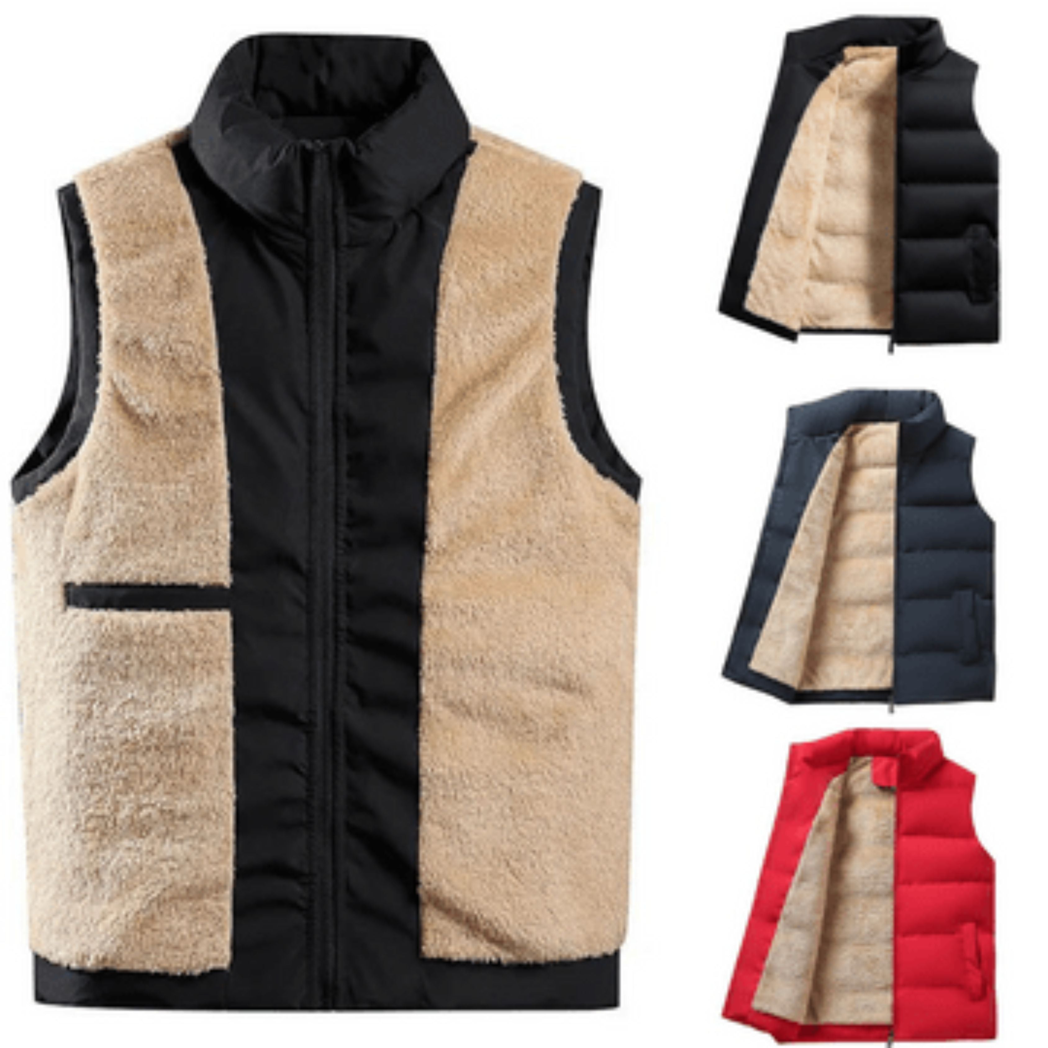 Padded Gilet - Men's Sleeveless Fleece Lined Puffer Vest Bodywarmer-Chaps of London-Chaps of London