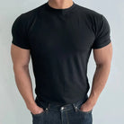 Plain T-Shirt | Round Neck | Basic | Crew Neck T-Shirt | Men's T-Shirt-Chaps of London-Black-M-Chaps of London