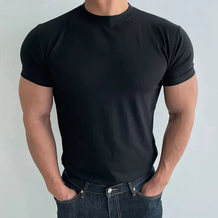 Plain T-Shirt | Round Neck | Basic | Crew Neck T-Shirt | Men's T-Shirt-Chaps of London-Black-M-Chaps of London