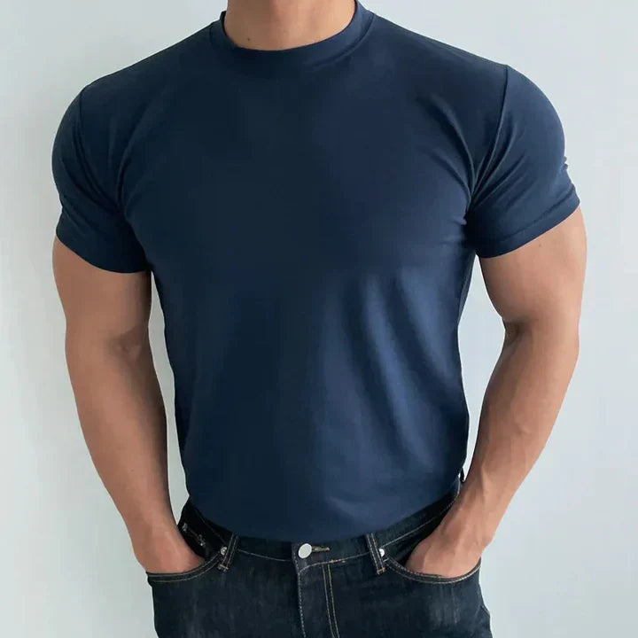 Plain T-Shirt | Round Neck | Basic | Crew Neck T-Shirt | Men's T-Shirt-Chaps of London-Blue-M-Chaps of London