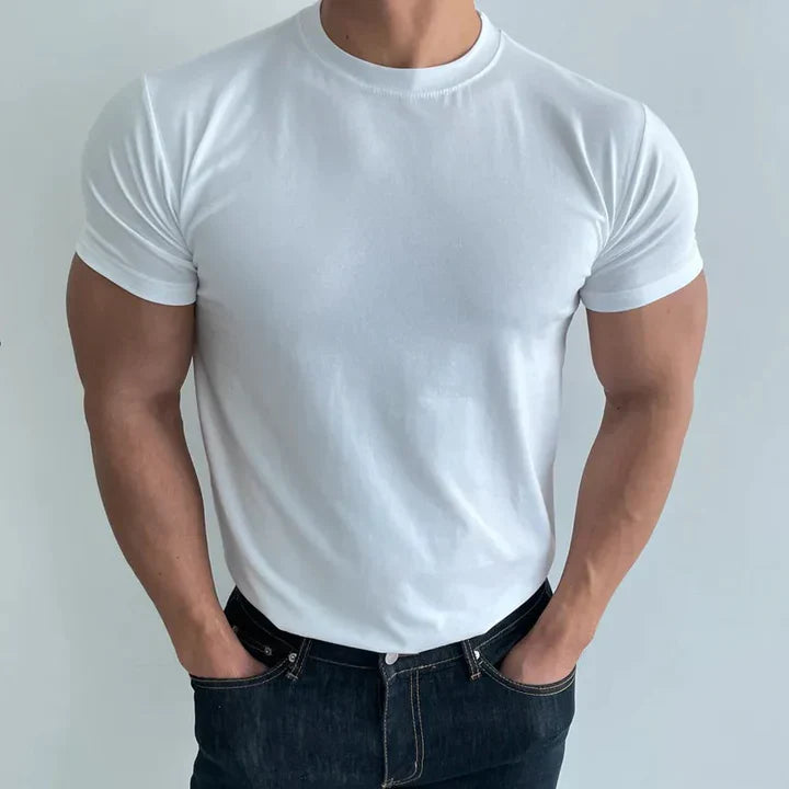 Plain T-Shirt | Round Neck | Basic | Crew Neck T-Shirt | Men's T-Shirt-Chaps of London-White-M-Chaps of London