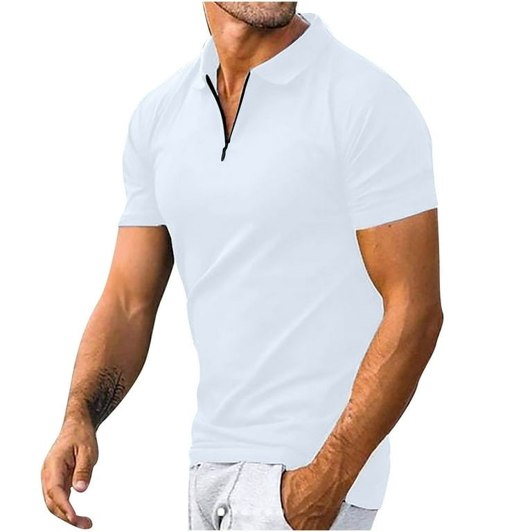 Polo Shirt - Collared - Quarter Zip - Polo T-Shirt - Men's Clothing-Chaps of London-Chaps of London