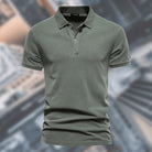 Polo Shirt - Collared - Short Sleeve - Button Neck T-Shirt - Men's T-Shirts-Chaps of London-Green-XS-Chaps of London