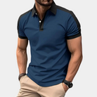 Polo Shirt | Collared | Short Sleeve | Polo T-Shirt | Men's Clothing-Men Summer Shirt-Chaps of London-Navy Blue-S-Chaps of London