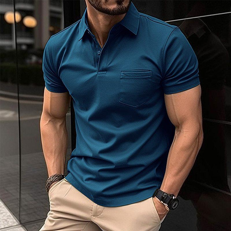 Polo Shirt | Collared | Short Sleeve | Polo T-Shirt | Men's Clothing-T-shirts-Chaps of London-Blue-XS-Chaps of London