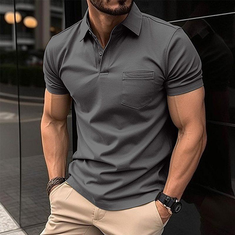 Polo Shirt | Collared | Short Sleeve | Polo T-Shirt | Men's Clothing-T-shirts-Chaps of London-Grey-XS-Chaps of London