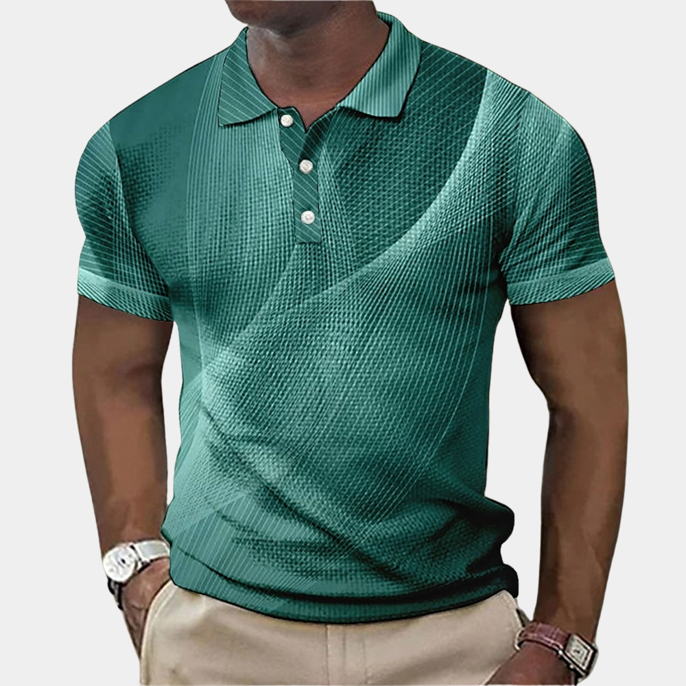 Polo Shirt - Short Sleeve - Quarter Button - Collared T-Shirt - Men's Shirt-Men Summer Shirt-Chaps of London-Dark Green-XS-Chaps of London