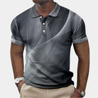 Polo Shirt - Short Sleeve - Quarter Button - Collared T-Shirt - Men's Shirt-Men Summer Shirt-Chaps of London-Gray-XS-Chaps of London
