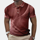 Polo Shirt - Short Sleeve - Quarter Button - Collared T-Shirt - Men's Shirt-Men Summer Shirt-Chaps of London-Maroon-XS-Chaps of London
