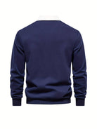 Polo Shirt | Turndown Collar | Quarter Button-Up | Long Sleeve Polo Shirts | Men's Shirts-T-shirts-Chaps of London-Chaps of London