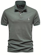 Polo T-Shirt - Collared - Short Sleeve - Polo Shirt - Men's Clothing-Chaps of London-Army Green-S-Chaps of London