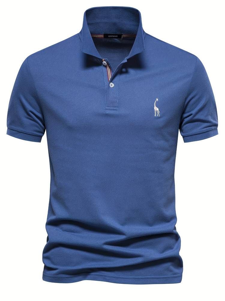 Polo T-Shirt - Collared - Short Sleeve - Polo Shirt - Men's Clothing-Chaps of London-Blue-S-Chaps of London
