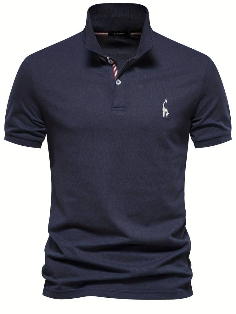 Polo T-Shirt - Collared - Short Sleeve - Polo Shirt - Men's Clothing-Chaps of London-Dark Blue-S-Chaps of London