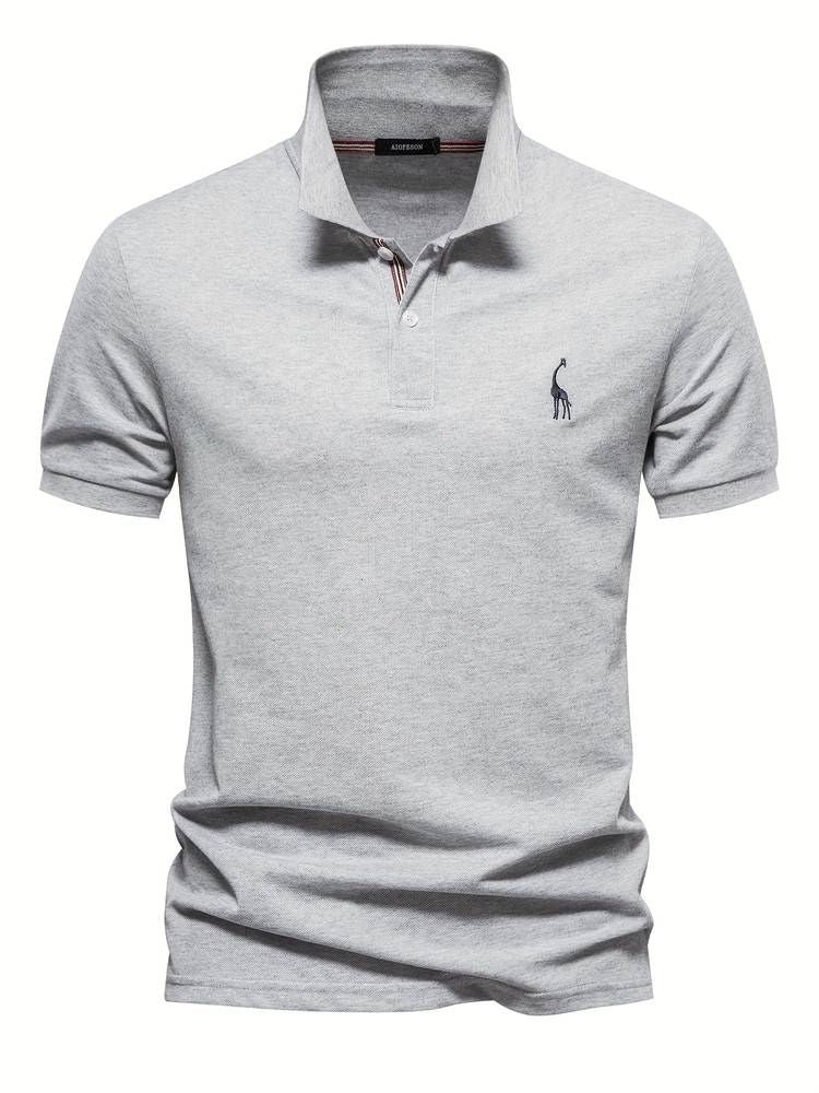 Polo T-Shirt - Collared - Short Sleeve - Polo Shirt - Men's Clothing-Chaps of London-Grey-S-Chaps of London