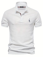 Polo T-Shirt - Collared - Short Sleeve - Polo Shirt - Men's Clothing-Chaps of London-White-S-Chaps of London