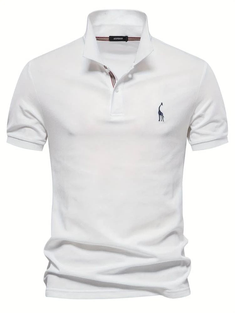 Polo T-Shirt - Collared - Short Sleeve - Polo Shirt - Men's Clothing-Chaps of London-White-S-Chaps of London