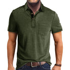 Polo T-Shirt | Collared | Short Sleeve | Polo Shirt | Men's Shirt-Chaps of London-Army Green-S-Chaps of London