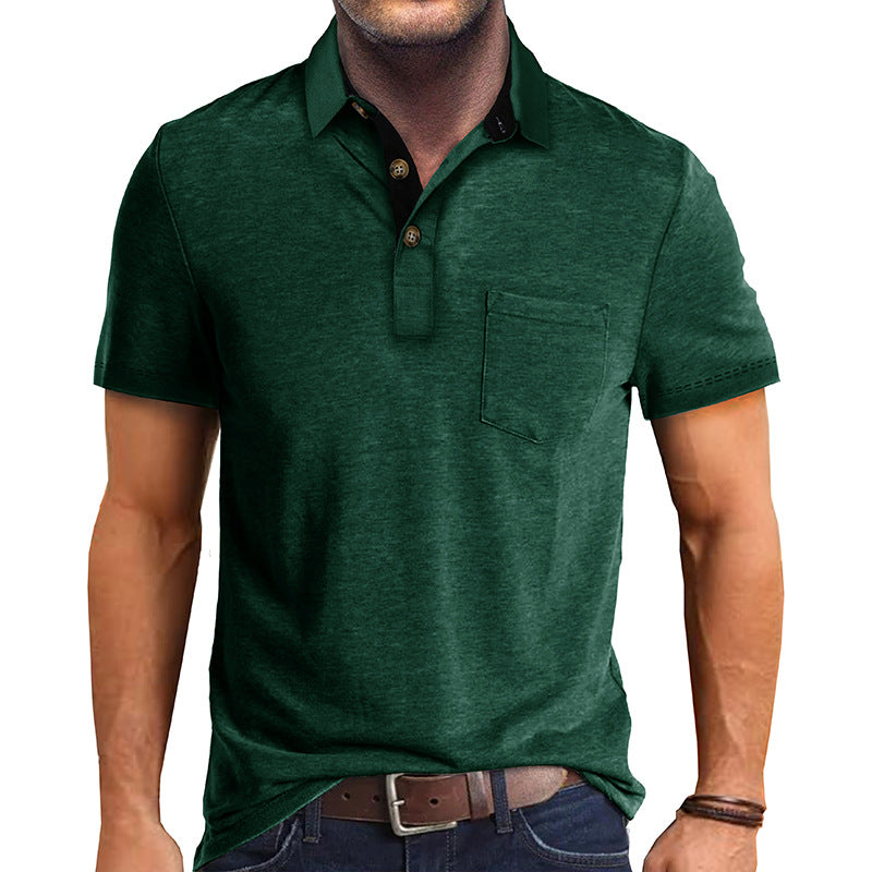 Polo T-Shirt | Collared | Short Sleeve | Polo Shirt | Men's Shirt-Chaps of London-Green-S-Chaps of London
