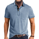 Polo T-Shirt | Collared | Short Sleeve | Polo Shirt | Men's Shirt-Chaps of London-Light Blue-S-Chaps of London