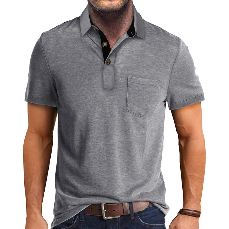 Polo T-Shirt | Collared | Short Sleeve | Polo Shirt | Men's Shirt-Chaps of London-Light Grey-S-Chaps of London