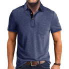Polo T-Shirt | Collared | Short Sleeve | Polo Shirt | Men's Shirt-Chaps of London-Navy Blue-S-Chaps of London