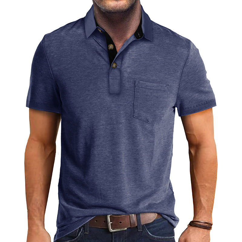 Polo T-Shirt | Collared | Short Sleeve | Polo Shirt | Men's Shirt-Chaps of London-Navy Blue-S-Chaps of London