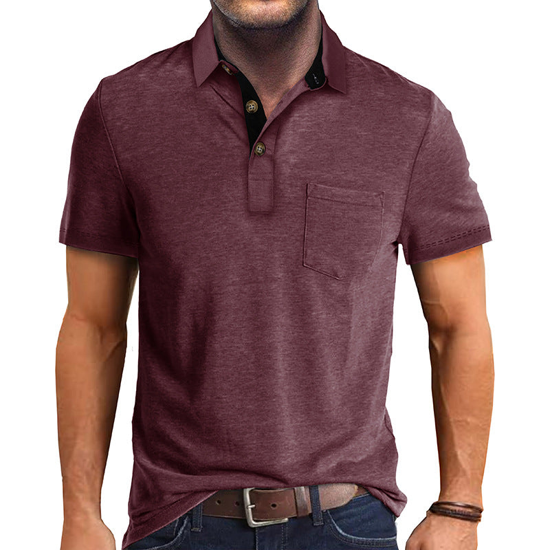 Polo T-Shirt | Collared | Short Sleeve | Polo Shirt | Men's Shirt-Chaps of London-Red-S-Chaps of London