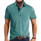 Polo T-Shirt | Collared | Short Sleeve | Polo Shirt | Men's Shirt-Chaps of London-Sea Green-S-Chaps of London