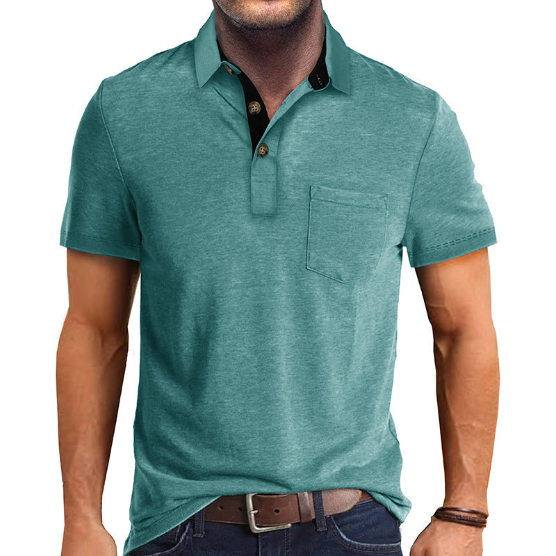 Polo T-Shirt | Collared | Short Sleeve | Polo Shirt | Men's Shirt-Chaps of London-Sea Green-S-Chaps of London