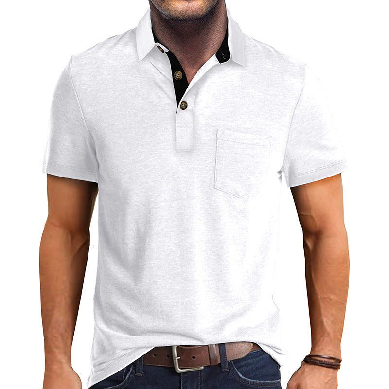 Polo T-Shirt | Collared | Short Sleeve | Polo Shirt | Men's Shirt-Chaps of London-White-S-Chaps of London