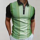 Polo T-Shirt - Collared - Short Sleeve - Quarter Zip Shirt - Men's Shirt-Chaps of London-Green-S-Chaps of London