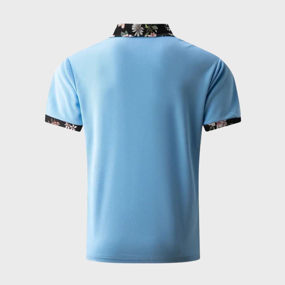 Polo T-Shirt | Floral Print | Short Sleeve | Polo Shirts | Men's Clothing-Men Summer Shirt-Chaps of London-Chaps of London