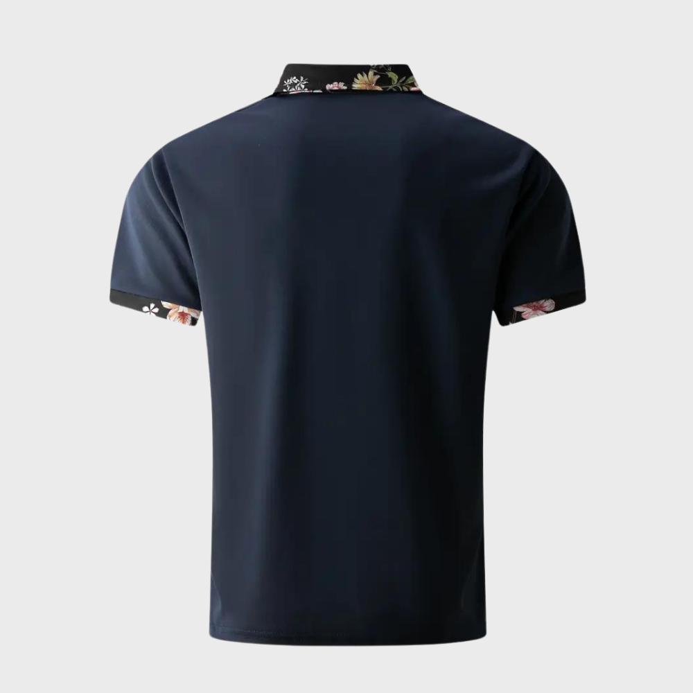 Polo T-Shirt | Floral Print | Short Sleeve | Polo Shirts | Men's Clothing-Men Summer Shirt-Chaps of London-Chaps of London